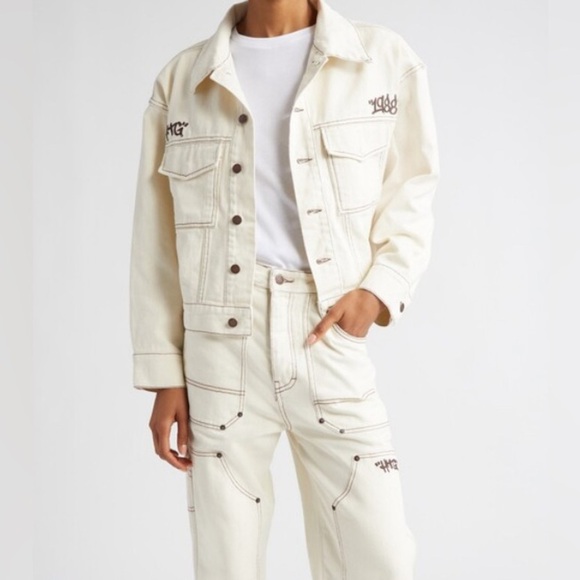 Honor The Gift Denim Carpenter Jacket in Bone Size 2XL NWT - Picture 3 of 12